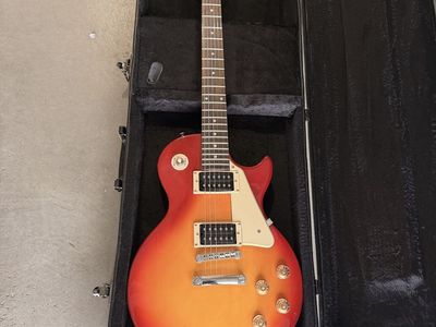 Epiphone Les Paul Electric Guitar in Cherry Sunburst with Hard Case