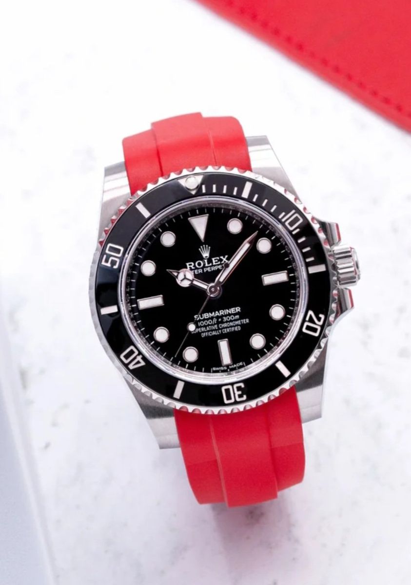reduced!Zealande Red Rubber Strap Rolex Submariner
