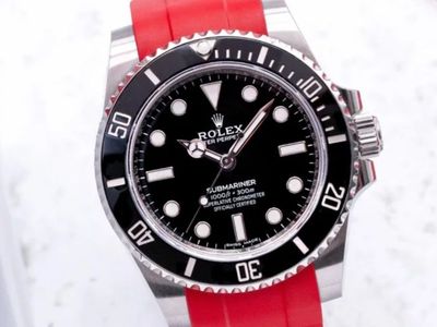 reduced!Zealande Red Rubber Strap Rolex Submariner