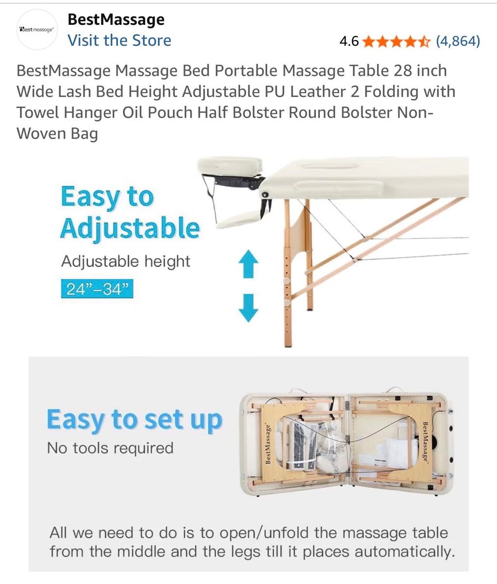 Massage table