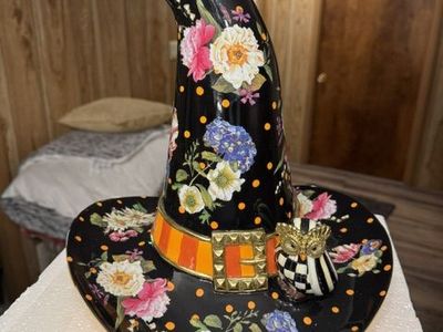 MacKenzie-Childs Flower Market Witches Hat Decorative Accent NEW