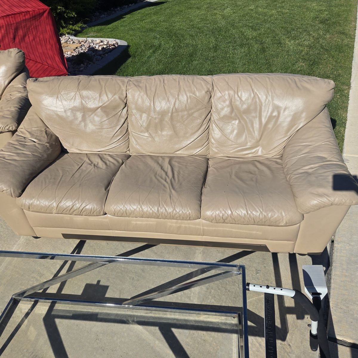 Leather Couch & Love Seat