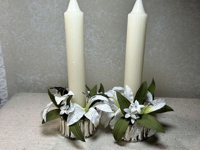 Vintage FB Roger’s Silver Plated Bamboo Style Candlestick Holders Asian Fusion New-Old-Stock NOS
