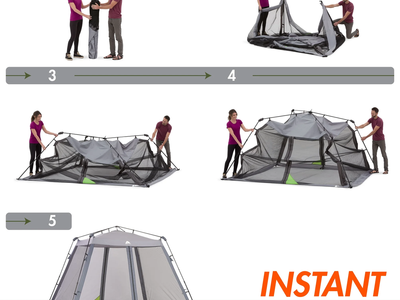 New Ozark Trail 10' x 10' Foot Instant Screen House Shade, 100 square feet.