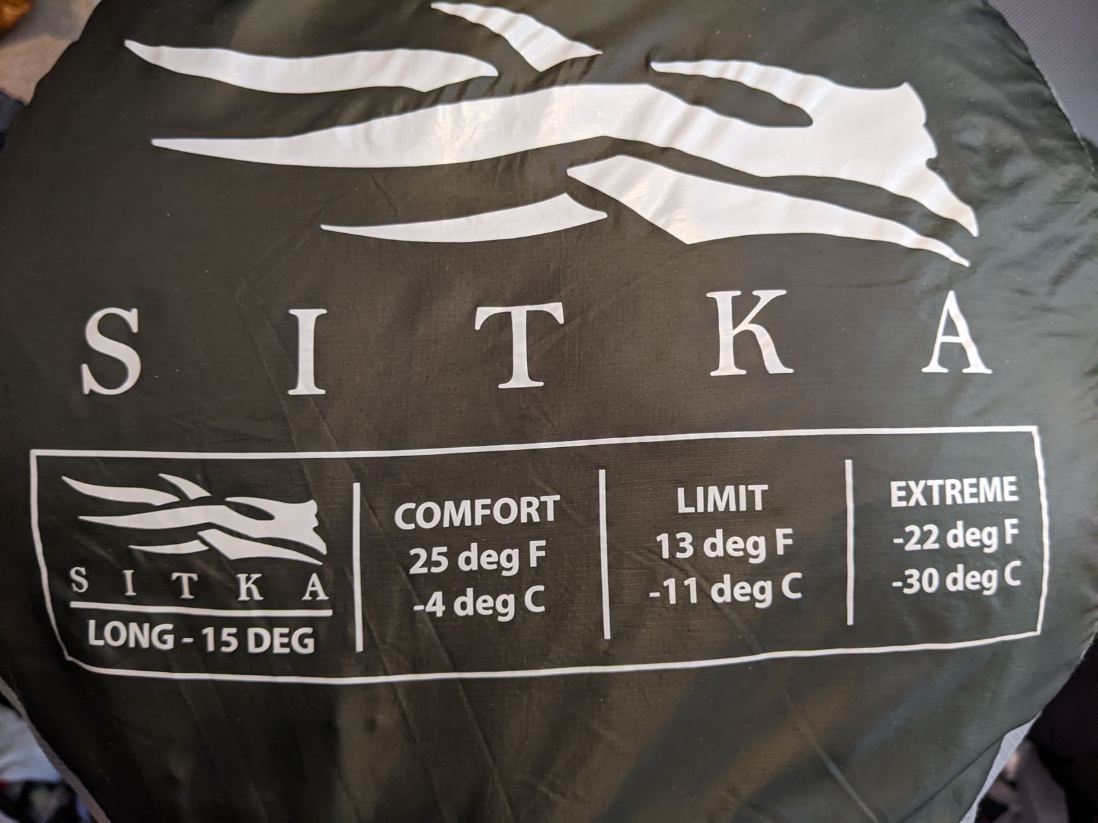Sitka HyperDown 13 degree sleeping bag