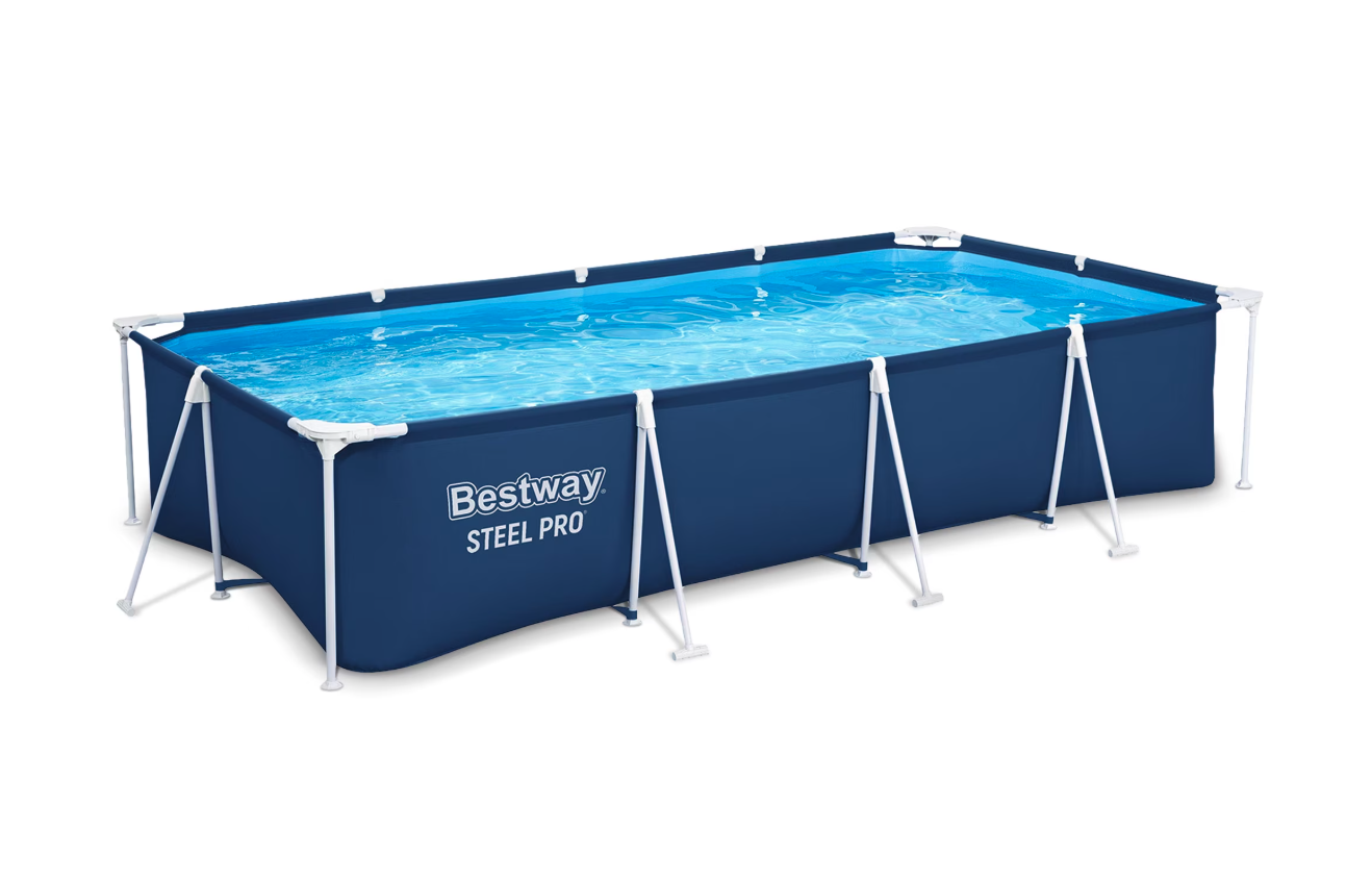 New in box, Bestway Steel Pro 13 Foot x 32 Inch Rectangular Above Ground Swimming Pool,