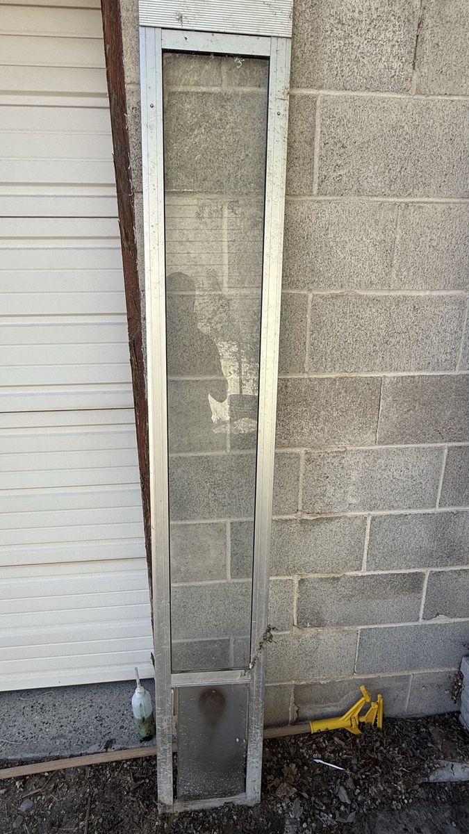 Glass aluminum dog door