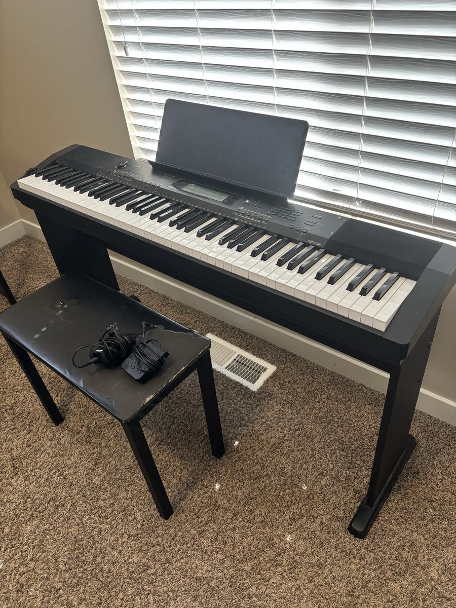 Casio CDP-230R Digital Piano with Stand, Bench and Power Adapter