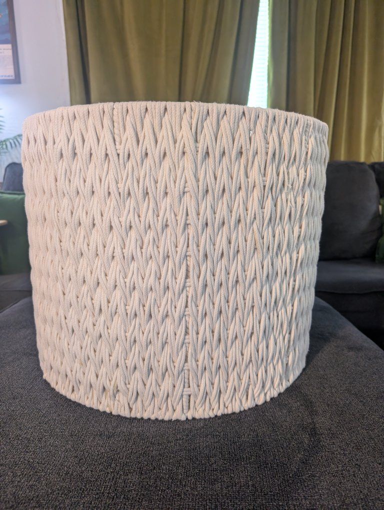 Large Woven Cream Rope Storage Basket