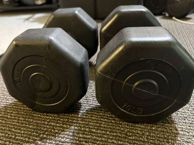 10 lbs dumbbells (x2)