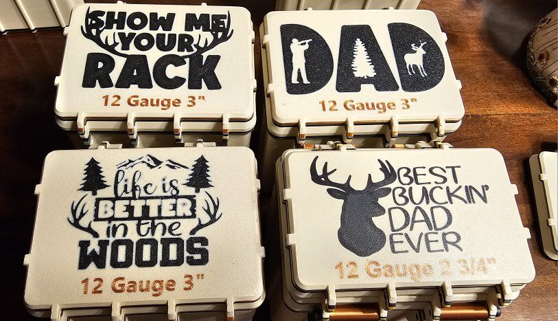 Custom ammo boxes 9MM .223  12 gauge and more