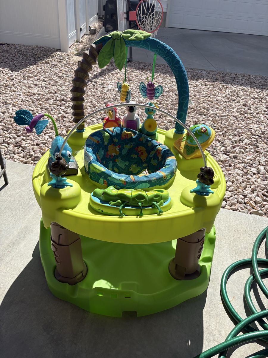 Bright Starts Around We Go 2-in-1 Baby Activity Center & Table - Green/Blue,