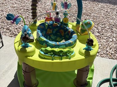Bright Starts Around We Go 2-in-1 Baby Activity Center & Table - Green/Blue,