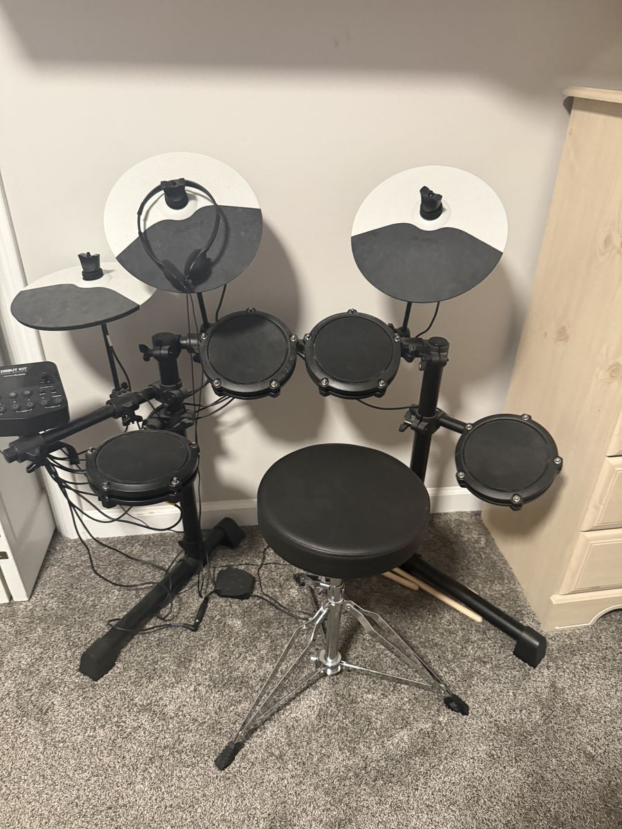 Alesis Debut Kit: Kids Beginner Electronic Drum Set with Headphones and Stool