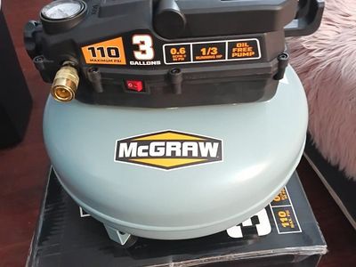 McGraw 3 Gallon Light-Duty Portable Air Compressor 110 PSI Oil-Free for Home & Auto