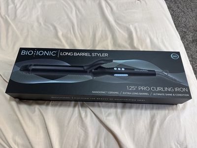 Brand new bioionic 1.25” pro long barrel curling iron
