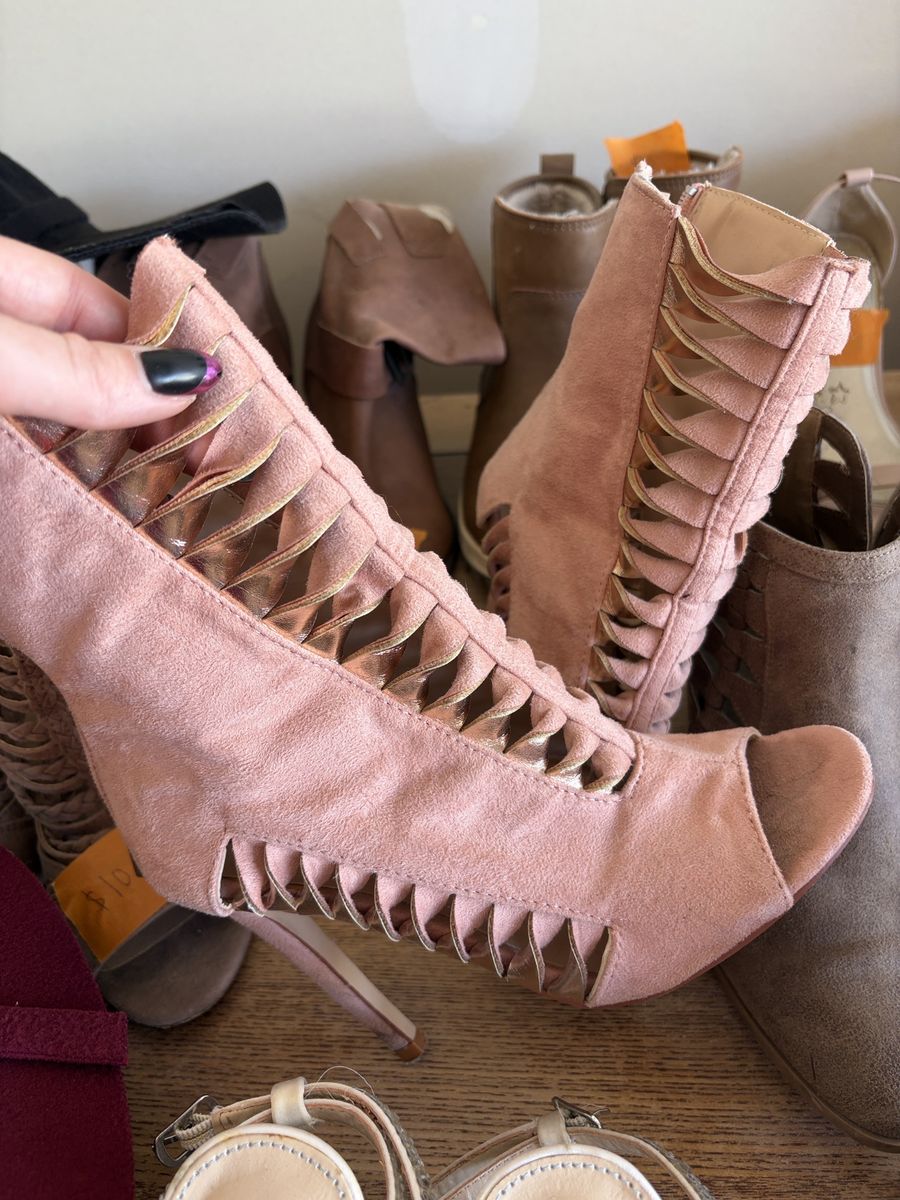Suede heels