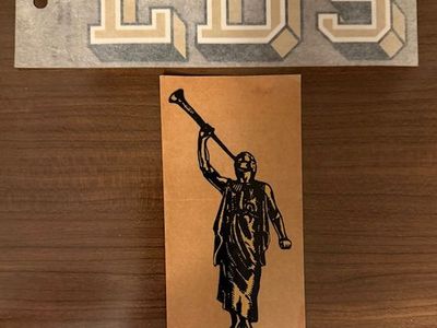Vintage LDS, Angel Moroni Decal Sticker Car Windshield Window