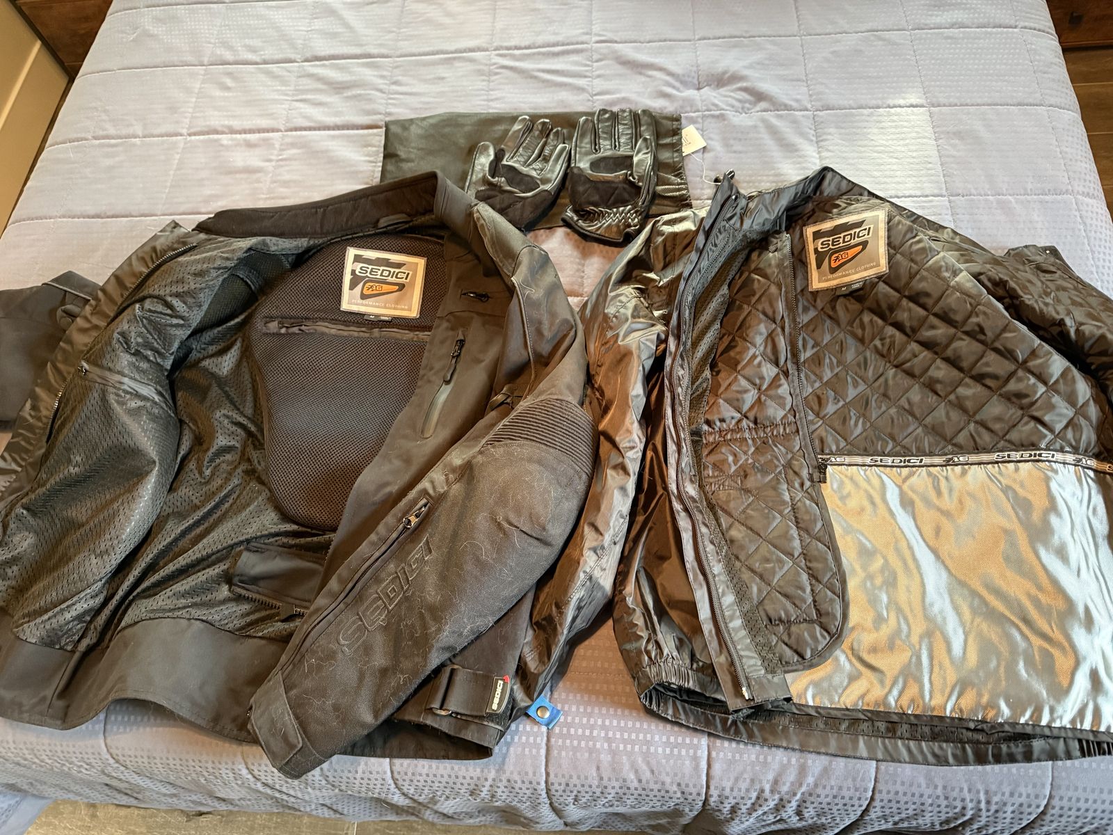 Sedici Motorcycle Jacket, Removeable Liner, Fuel Motorcycle Gloves - MEDIUM