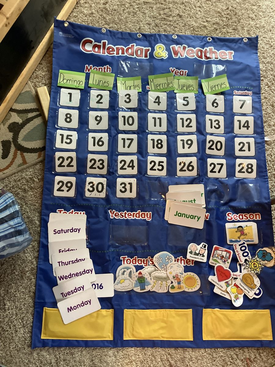 Learning Resources Calendar & Weather Pocket Chart