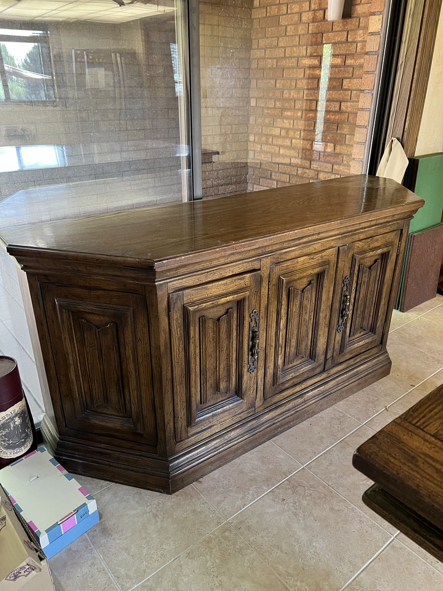 NEED GONE ASAP Vintage Solid Oak Buffet, Sideboard, Credenza 