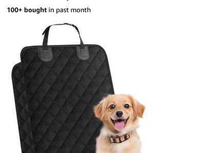 Smatto Universal Waterproof Pet Car Seat Cover w/ Side Flaps & Storage Pocket