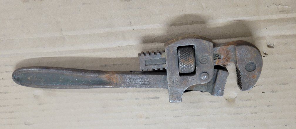 Vintage Erie Tool Works 10 Inch Stillson Pattern Pipe Wrench