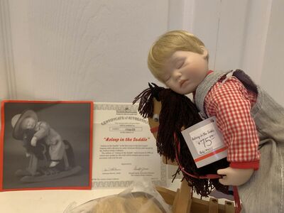 Cutest Little Sleeping Cowboy Porcelain Doll