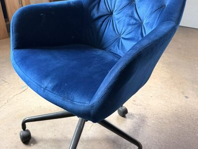 Blue Velvet Offixe Or Kitchen Chair