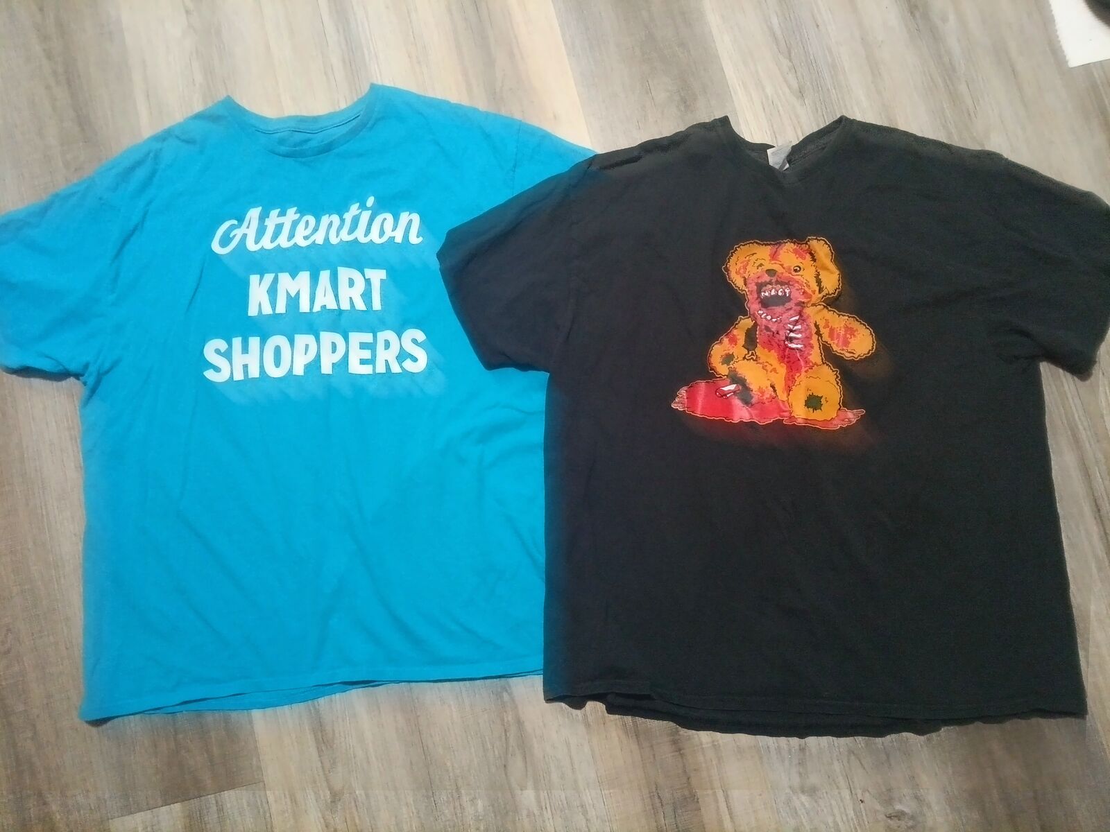Kmart and bloody teddy bear shirt 2x