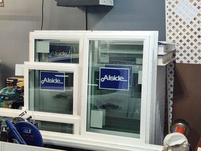 (2) 24x72 alside picture windows