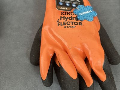 Kinco Hydro Flector Waterproof Thermal Work Gloves Size Large Hi-Vis Orange #1784P