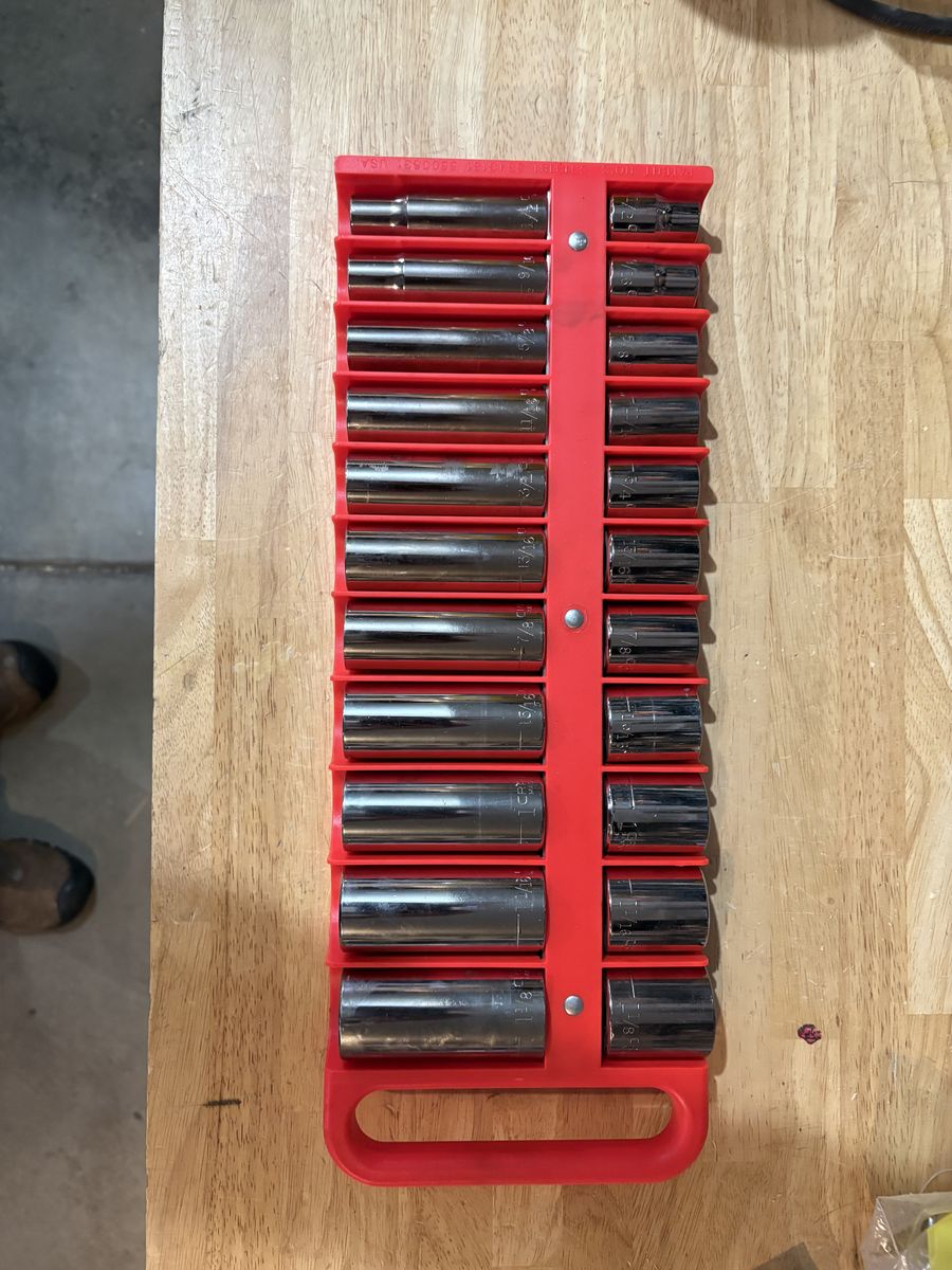 Made in USA Craftsman SAE 1/2" Drive 12 pt Socket Set Shallow & Deep