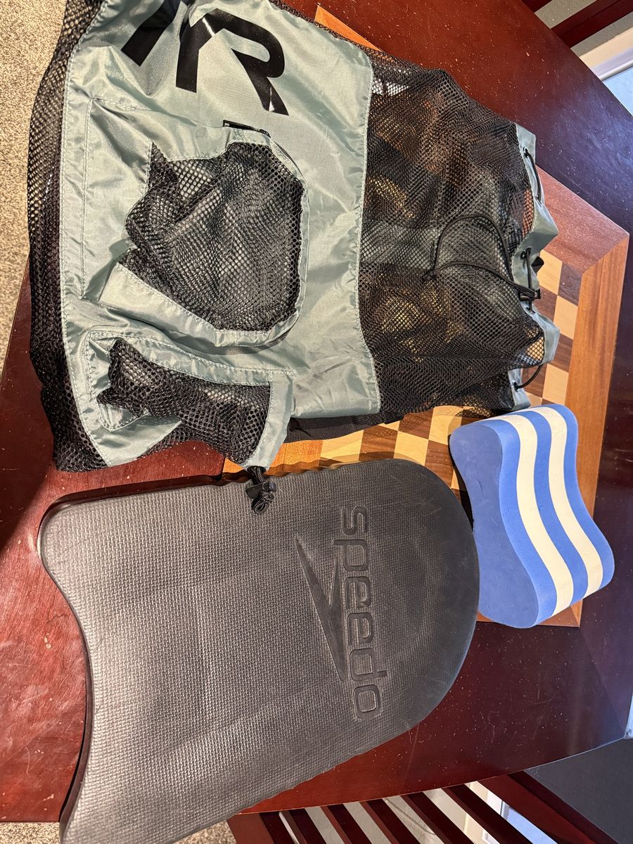 Swim athletic gear - Bag, kick board, etc