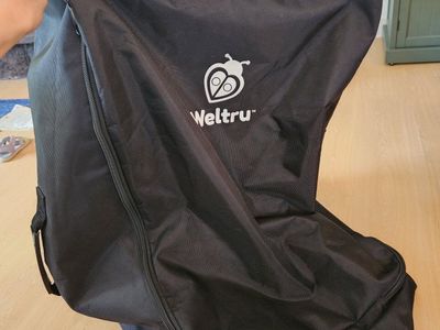 Weltru Black Carseat travel bag + stroller travel bag