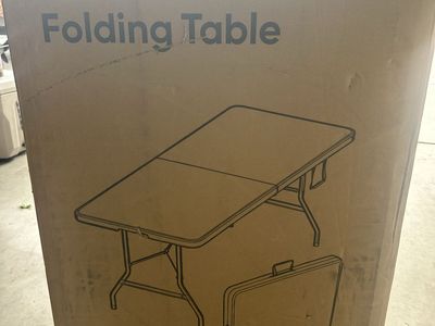 8ft Black Folding Table New in Box