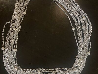 Silver Pearl Necklace