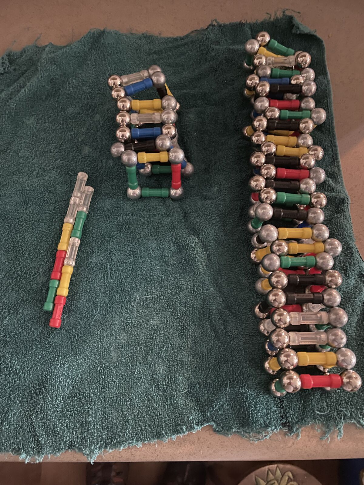 Magnetic sticks and stainless steel balls.