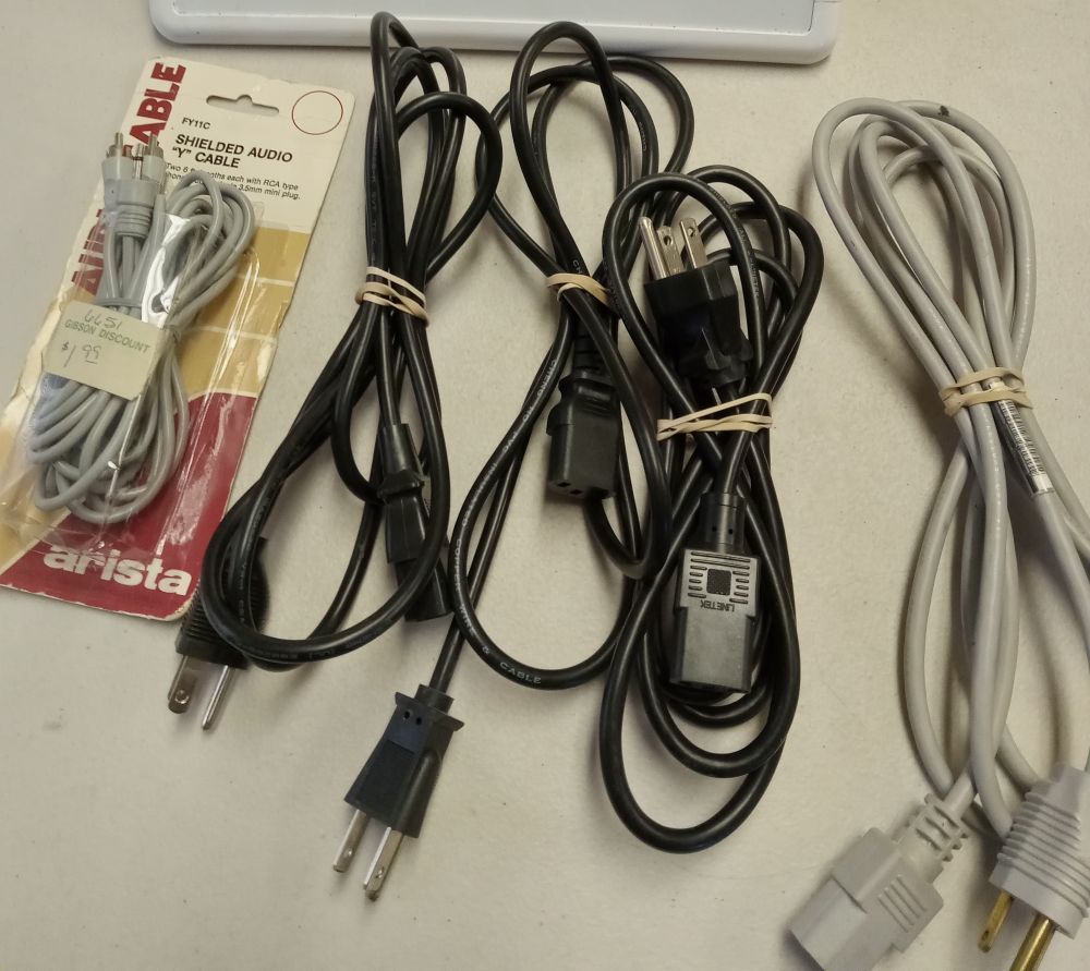 PC power cables and Audio Y cable