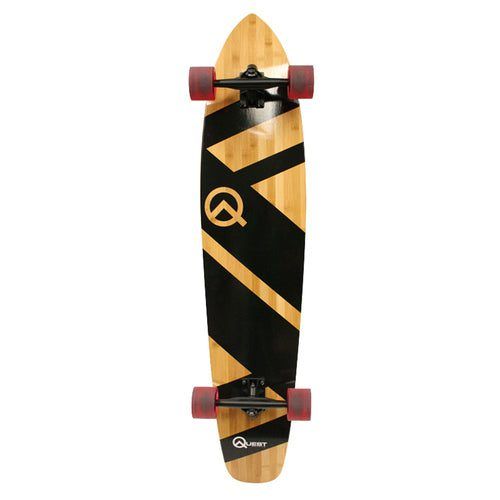 Super Cruiser Artisan Longboard Skateboard Bamboo Deck 44" Natural Bamboo and Maple