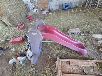 Little Tikes Red/Tan Outdoor Plastic Kids Slide