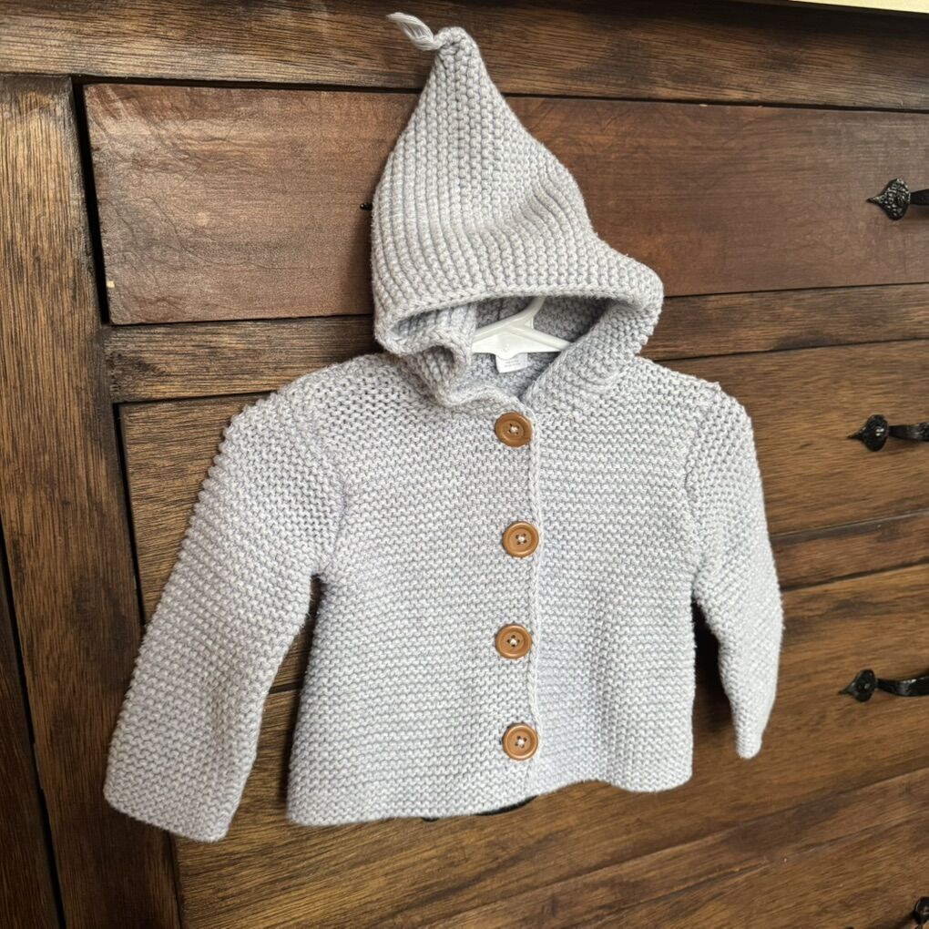 Nordstrom Baby Gray Sweater Cardigan 9 Months