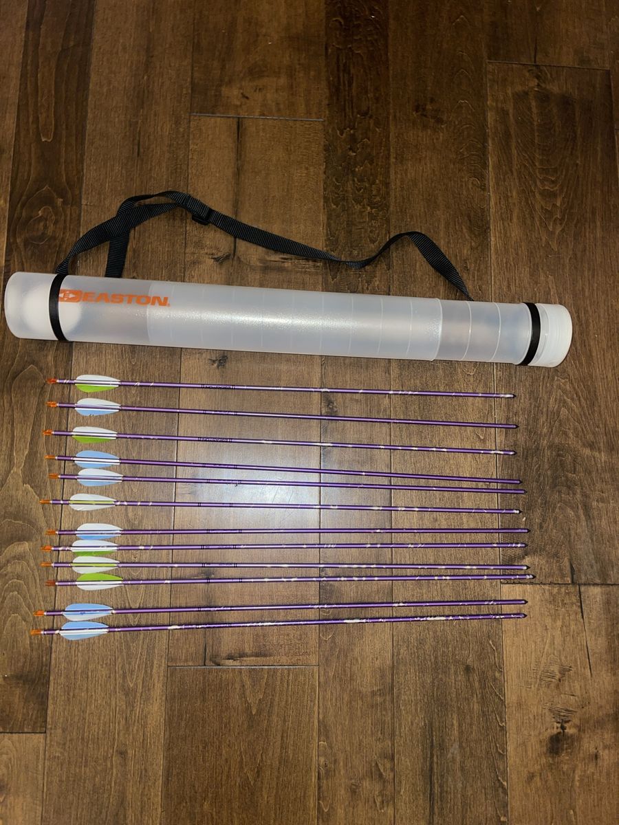 12 Easton 1616 Arrows - 26.5" with End Points and Nocks