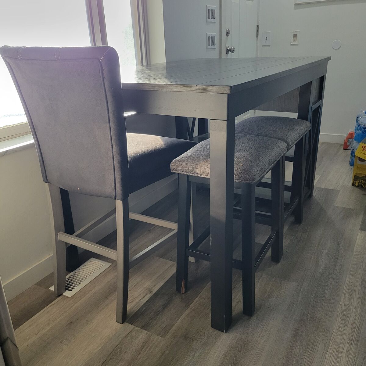 Table w/2 stools and chair