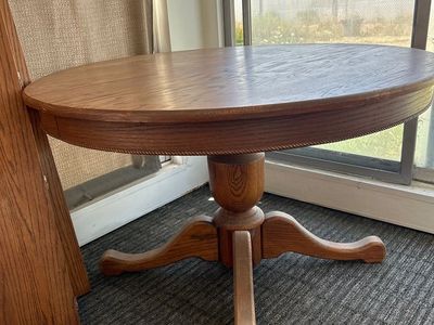 Solid Oak Dining Room Table
