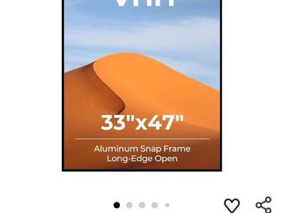 33x47 Snap Poster Frame Black Coated Aluminum Front Loading