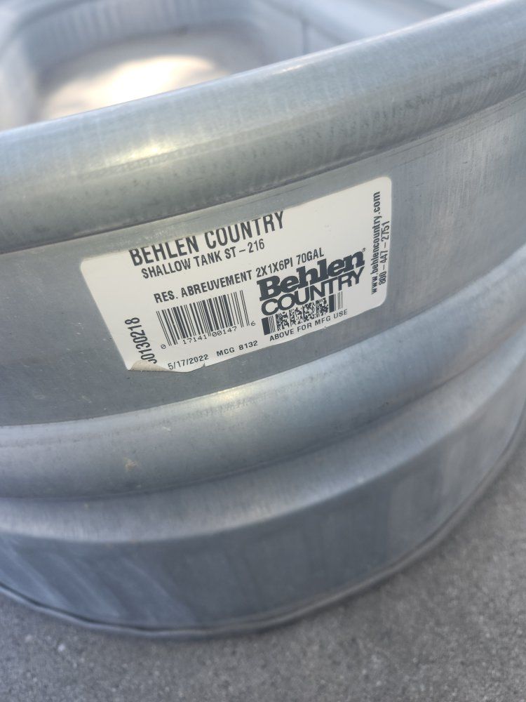 Behlen Country Galvanized Shallow Stock Tank ST-216 70 Gallon