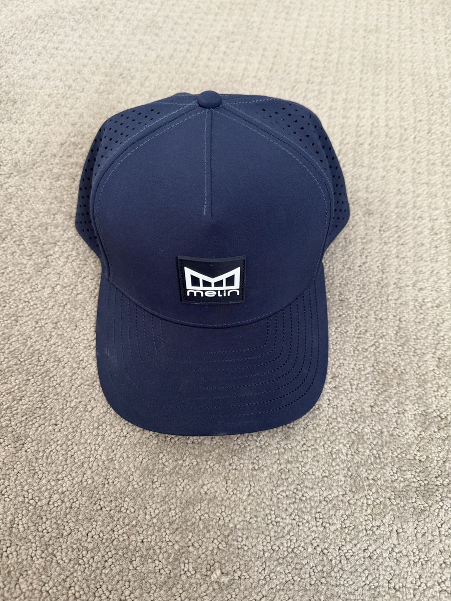 Melin Odyssey Hydro Floating Hat - Navy Blue Perforated Snapback, Excellent Condition
