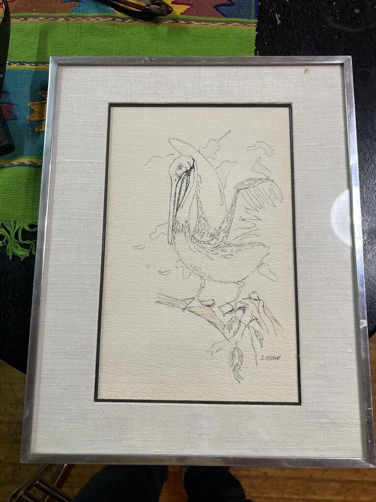 Joseph Evan Ostraff Early Pen And Ink Drawing