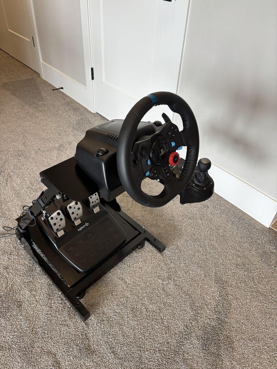 Logitech G29 racing wheel and pedals with G920 Shifter and Vevor stand. $250 obo